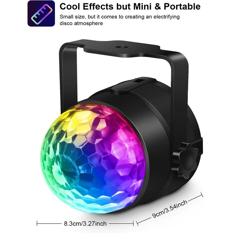 7 Colors Strobe Lamps Sound Activated Stage with Remote Control Disco Ball Light for Home Room Parties Kids Birthday Wedding Bar